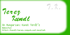 terez kundl business card